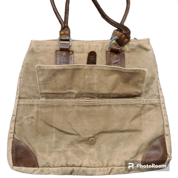 COPY - Canvas and Leather Bag - Picture 2 of 3